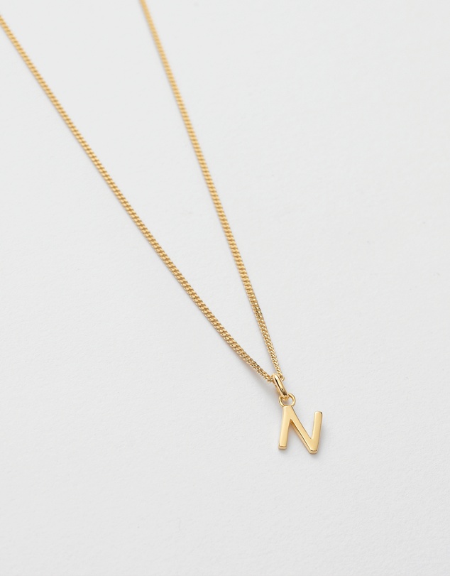 Kirstin Ash - N Outline Initial Necklace