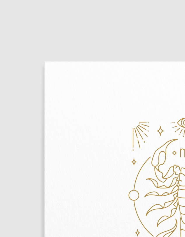 Olive et Oriel - Scorpio Celestial Zodiac Art Print