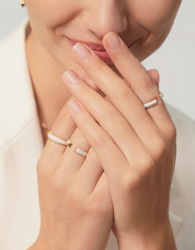 Ania Haie - Tough Gold Pave Adjustable Ring