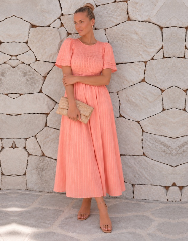 Esther & Co - Iolana Dress - Coral