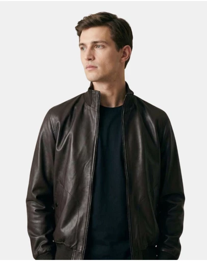 Henry Bucks - McKinnon Stefano Accorsi Leather Bomber Jacket