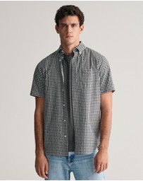 Gant - Regular Fit Classic Gingham Poplin Short Sleeve Shirt