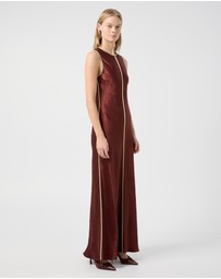 Third Form - Crush Contrast Bind Maxi Tank Dress