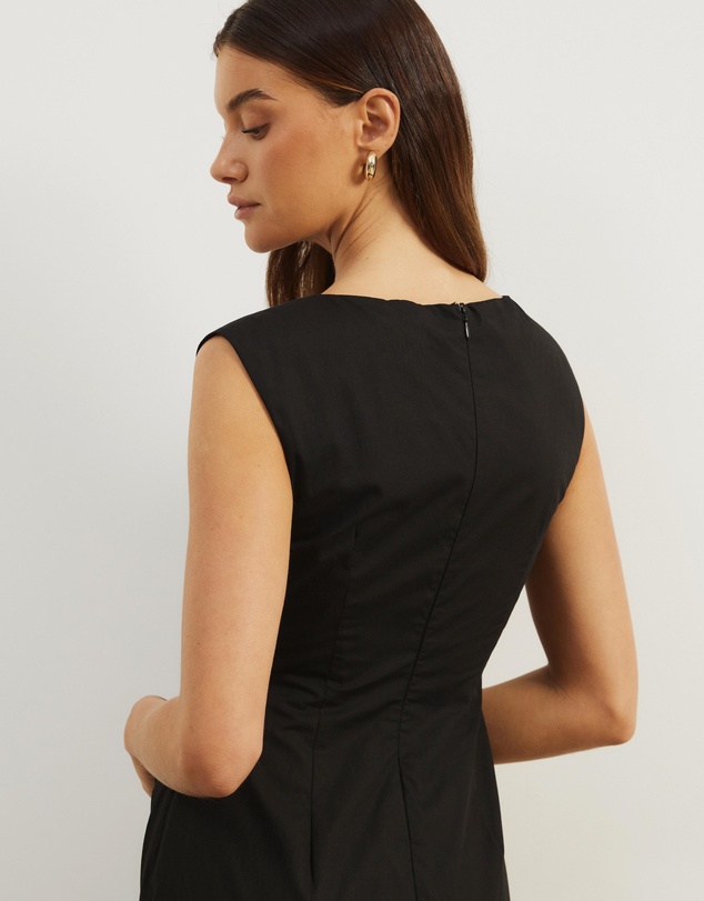 Atmos&Here - Gaia Cotton Gathered Waist Midi Dress