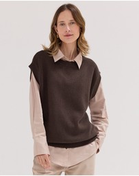 Cloth & Co. - The Crew Neck Vest Brazil Nut