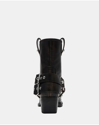 Steve Madden - Void Black Leather Boots