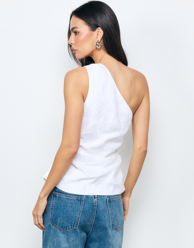 AERE - Penny Linen One Shoulder Top