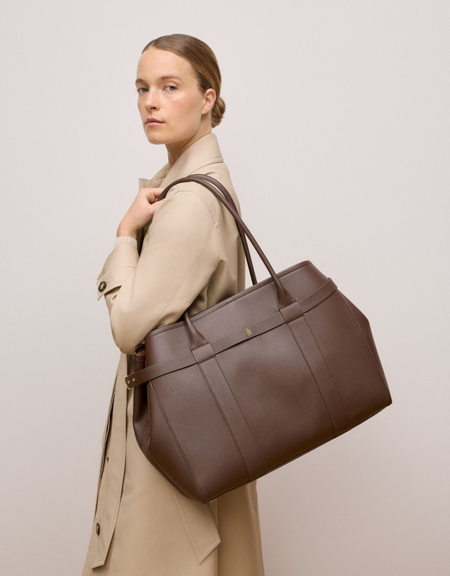 Trenery - Kalin Leather Tote in Chocolate