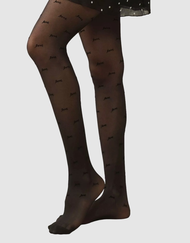High Heel Jungle - Love Velvet Flocking Premium Tights