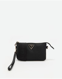 GUESS - Latona Mini Tri Comp Top Zip Nylon Bag