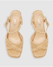 Oxford - Elly Raffia Weave Platform