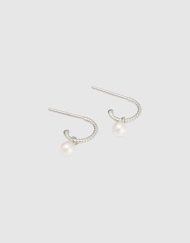 Kirstin Ash - Tiny pearl Hoops