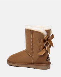 EVERAU - EverAU Ugg Short Back Bow Sheepskin Upper UGG Boots