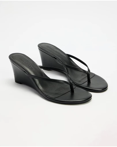 Atmos&Here - Janie Leather Wedge Heels