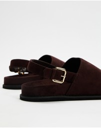 Dazie - Lucy Suede Buckle Mules