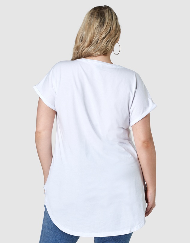 Indigo Tonic - Jacinta Longline V Neck Tee