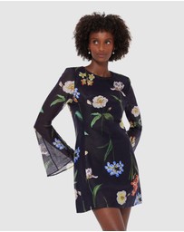 LEO LIN - Suzanne Bell Sleeve Mini Dress