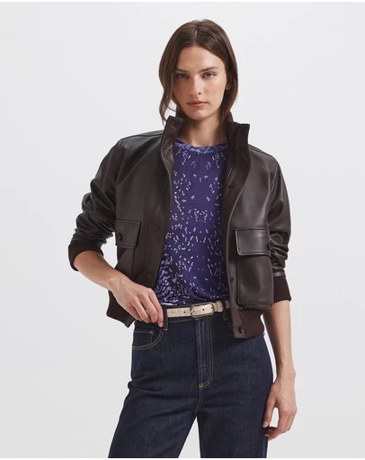 SABA - Elyse Leather Bomber