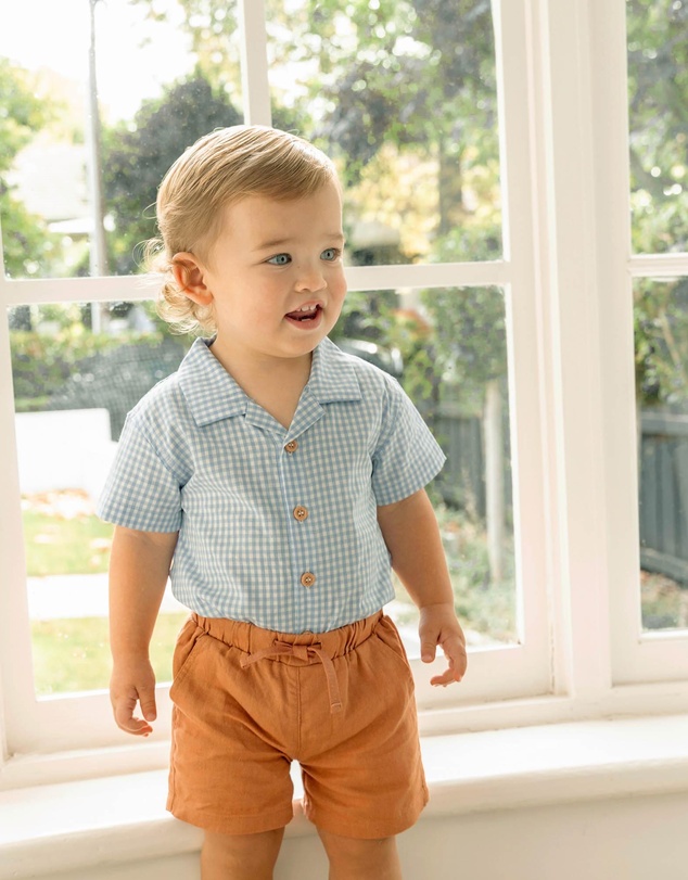 Bebe by Minihaha - Evan Check Shirt Bodysuit