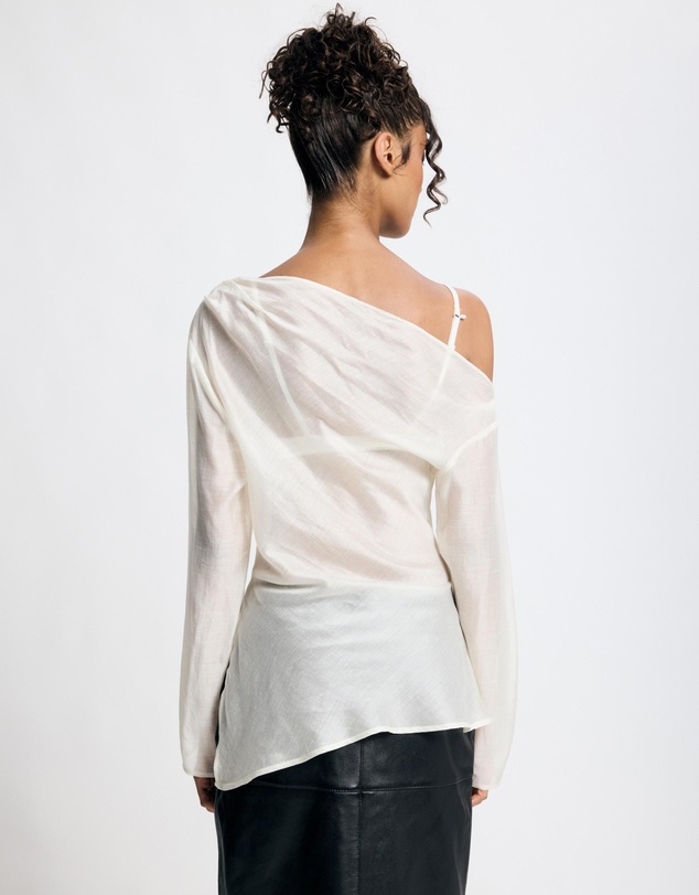 Revibe - Repaired Lover Layla LS Asymmetric Sheer Top - AU 6