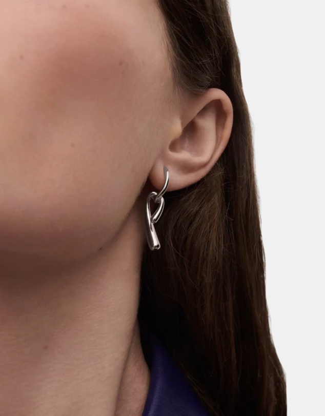 PDPAOLA - Twist Silver Hoops
