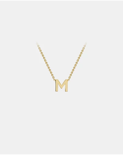 Zoe Olivia - 9K Gold Initial M Necklace
