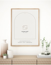 Olive et Oriel - Cancer Zodiac Art Print A3