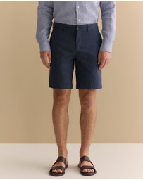 Trenery - Cotton Twill Chino Short in Navy