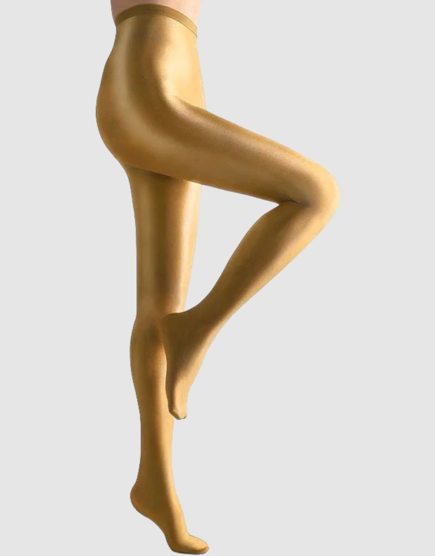 High Heel Jungle - Liquid Metal Tights - Gold