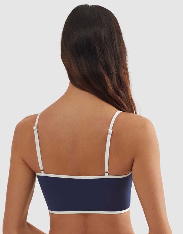 Polo Ralph Lauren - Logo Icons Embroidered Crop Top Bikini Top