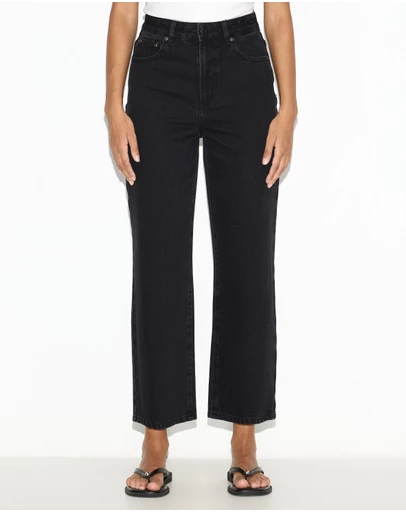 Dazie - Munich High Waisted Cropped Straight Leg Jeans