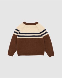 Bebe by Minihaha - Jake Raglan Stripe Knitted Jumper - Kids