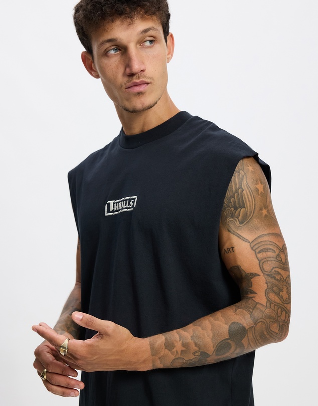 Thrills - Calm State Embro Box Fit Oversize Cropped Muscle Tee