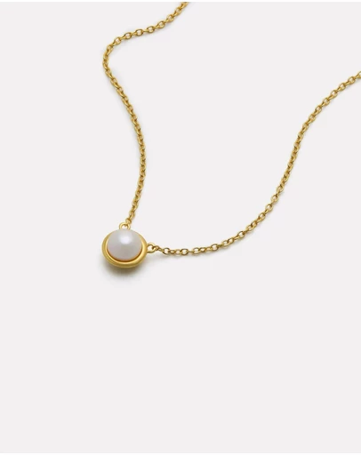 Najo - Moonbeam Yellow Gold & Pearl Necklace