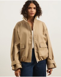 Atmos&Here - Taya Funnel Neck Twill Bomber