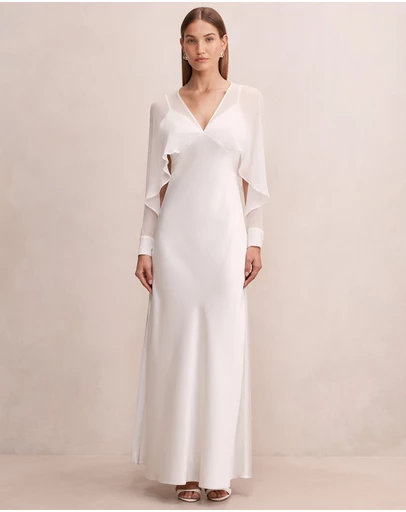 Forever New - Electra Sleeves Cape Maxi Dress