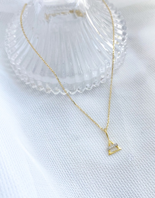 Luna Rae - Solid Gold -Air Element Necklace