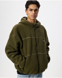 Worship - Line Stepper Hooded Sherpa Jacket