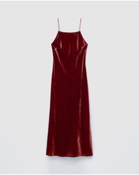 & Other Stories - Strappy Velvet Midi Dress