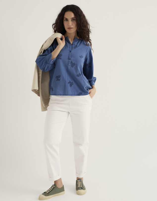Seasalt - Seasalt Cornwall Blue Moor Grass A-Line Shirt