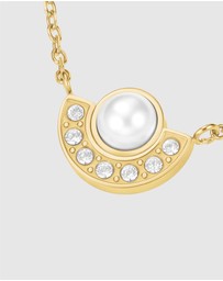 Rosefield - Modern Pearl Circle Gold-Tone Necklace