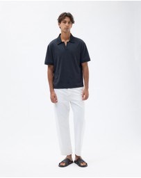 AERE - Open Collar Jersey Polo