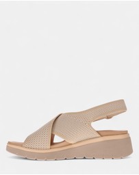 Mia Vita - Celia Wedge Sandal - Beige