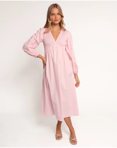 Petal & Pup - Ilyana Long Sleeve Maxi Dress - Pink