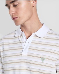 GUESS - Yarn Dye Striped Short Sleeve Polo