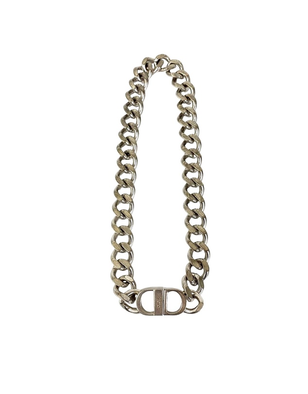 Pre-Loved by Azura Reborn - Pre-Loved Silver Plated CD Logo Chain Link Necklace
