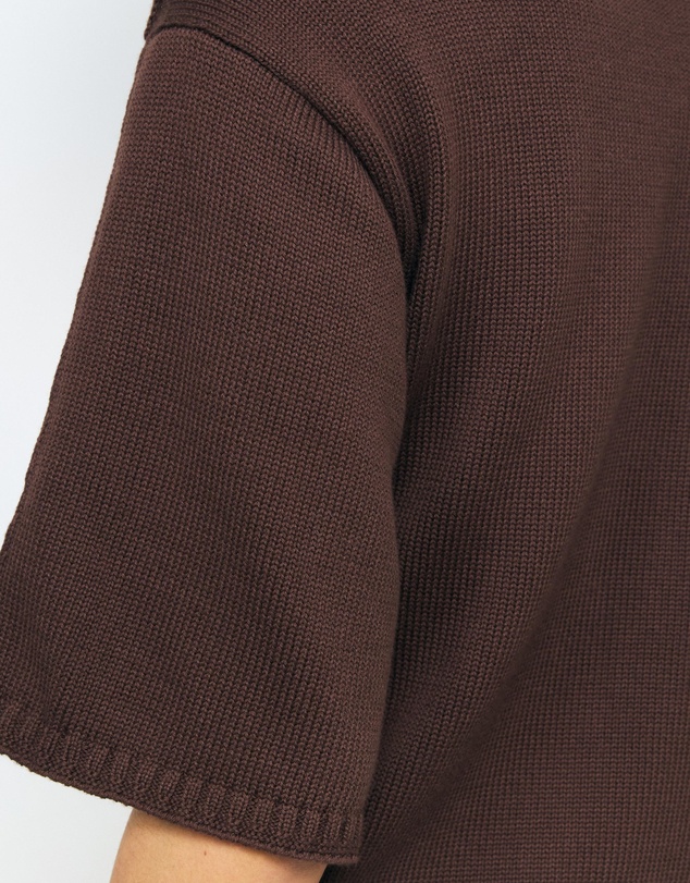 AERE - Elke Boxy Organic Cotton Knit Top