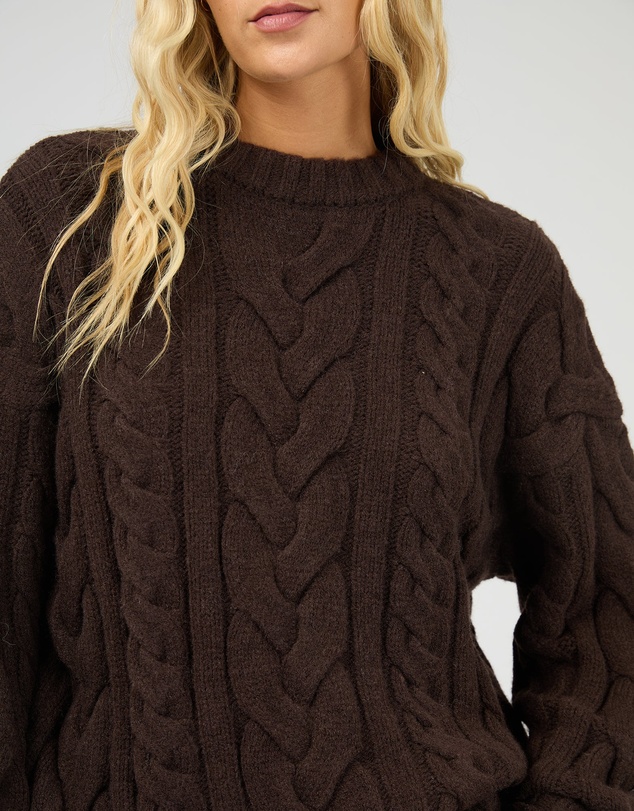 All About Eve - Higgins Cable Knit Brown