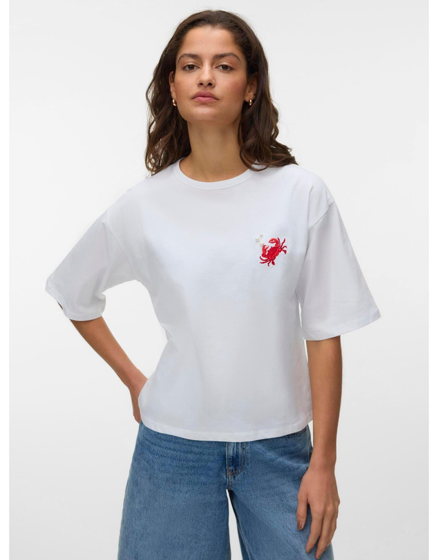 Vero Moda - Tammie Embroidered Crab T-shirt