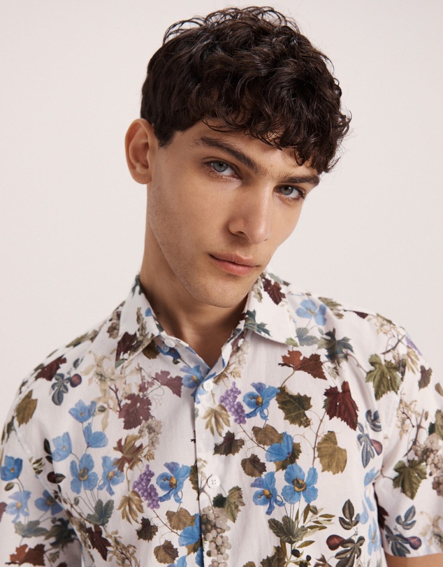 SABA - Evander Cotton Print Short Sleeve Classic Shirt